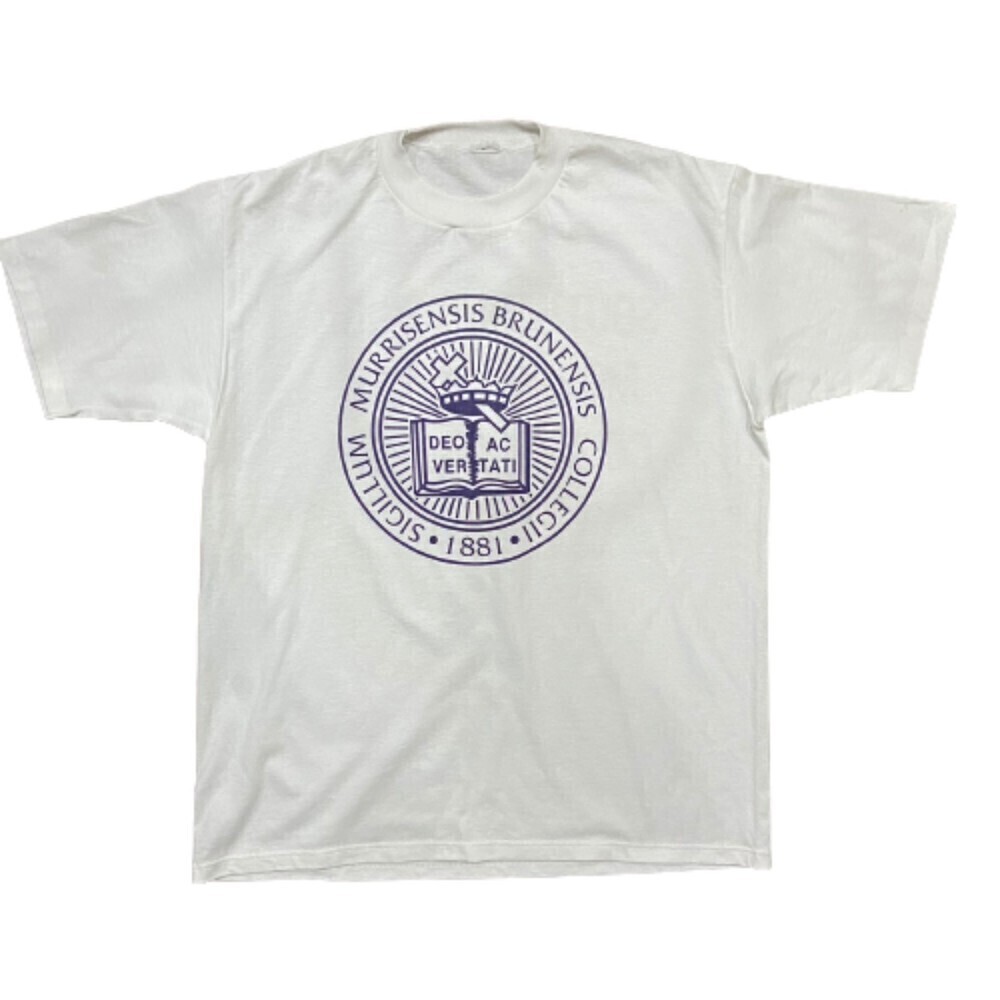 Morris Brown Alumni Vintage Single Stitch White Purple T-Shirt HBCU Men's Size L